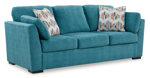 Keerwick Teal Queen Sleeper Sofa - WCC Furniture & Mattress Center Lafayette & Lake Charles