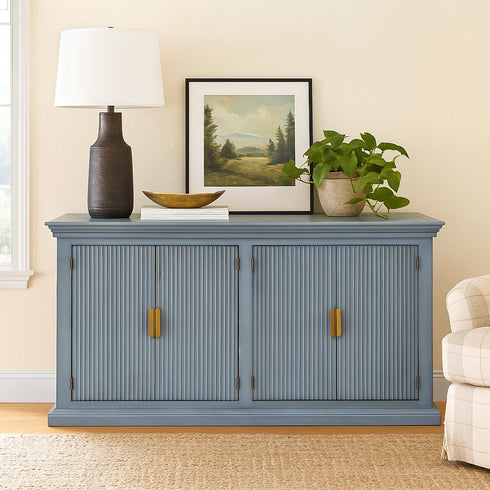 Kennedy Old Blue 4 Door Console - WCC Furniture & Mattress Center Lafayette & Lake Charles