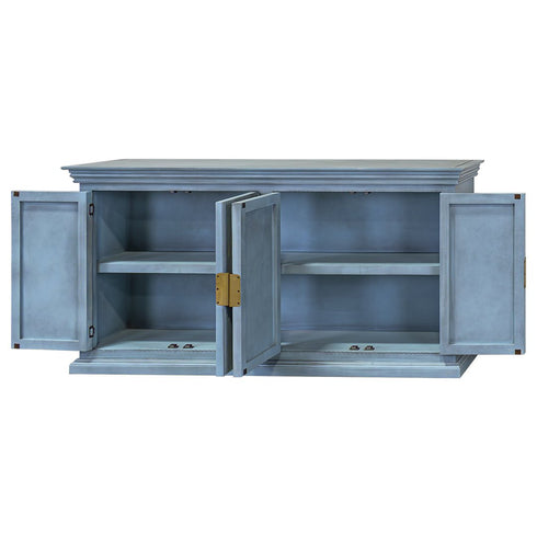 Kennedy Old Blue 4 Door Console - WCC Furniture & Mattress Center Lafayette & Lake Charles