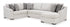 Koralynn Stone RAF Chaise Sectional - WCC Furniture & Mattress Center Lafayette & Lake Charles