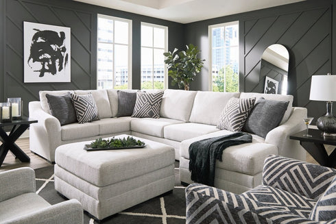 Koralynn Stone RAF Chaise Sectional - WCC Furniture & Mattress Center Lafayette & Lake Charles