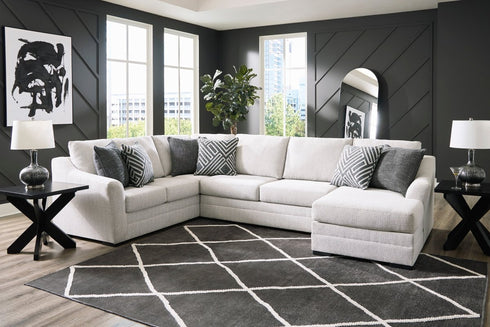 Koralynn Stone RAF Chaise Sectional - WCC Furniture & Mattress Center Lafayette & Lake Charles