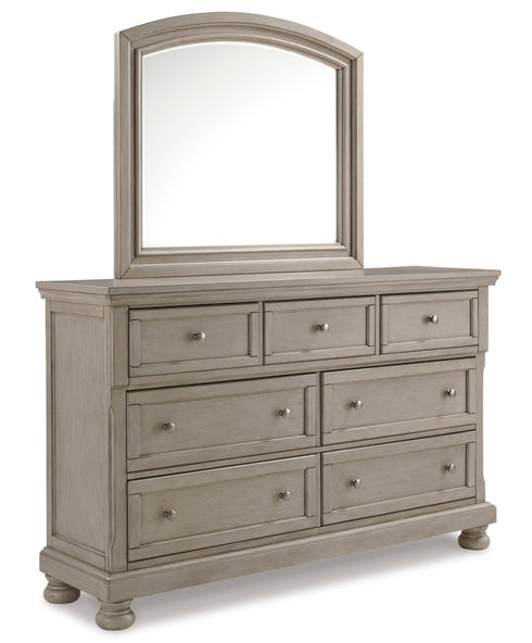 Lettner Light Gray Dresser & Mirror - WCC Furniture & Mattress Center Lafayette & Lake Charles