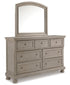Lettner Light Gray Dresser & Mirror - WCC Furniture & Mattress Center Lafayette & Lake Charles