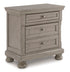 Lettner Light Gray Two Drawer Night Stand - WCC Furniture & Mattress Center Lafayette & Lake Charles