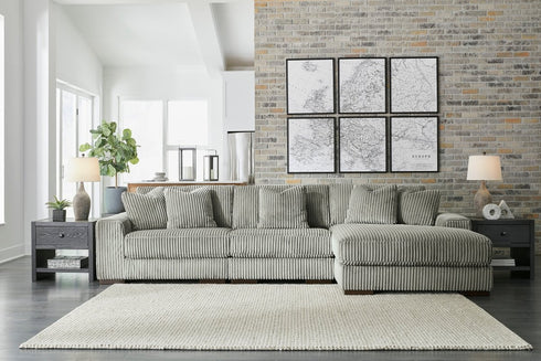 Lindyn Fog 3 - Piece Sectional with RAF Chaise - WCC Furniture & Mattress Center Lafayette & Lake Charles