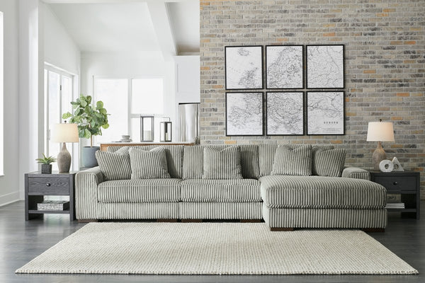Lindyn Fog 3 - Piece Sectional with RAF Chaise - WCC Furniture & Mattress Center Lafayette & Lake Charles