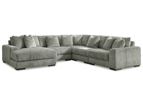 Lindyn Fog 5 - Piece Sectional with LAF Chaise - WCC Furniture & Mattress Center Lafayette & Lake Charles