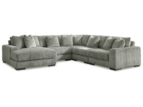 Lindyn Fog 5 - Piece Sectional with LAF Chaise - WCC Furniture & Mattress Center Lafayette & Lake Charles