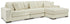 Lindyn Ivory 3 - Piece Sectional with RAF Chaise - WCC Furniture & Mattress Center Lafayette & Lake Charles