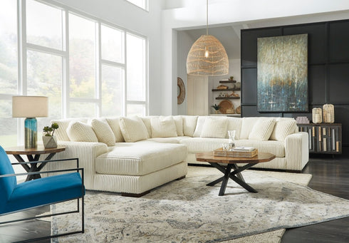 Lindyn Ivory 5 - Piece Sectional with LAF Chaise - WCC Furniture & Mattress Center Lafayette & Lake Charles