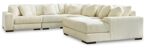 Lindyn Ivory 5 - Piece Sectional with RAF Chaise - WCC Furniture & Mattress Center Lafayette & Lake Charles