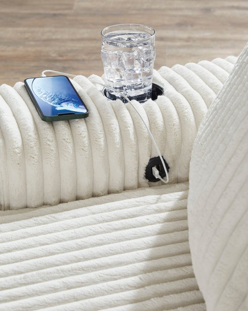Lindyn Ivory Chaise - WCC Furniture & Mattress Center Lafayette & Lake Charles