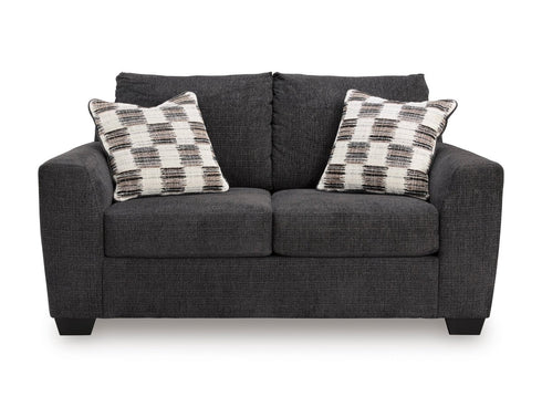 Loreo Ebony Loveseat - WCC Furniture & Mattress Center Lafayette & Lake Charles