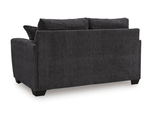 Loreo Ebony Loveseat - WCC Furniture & Mattress Center Lafayette & Lake Charles