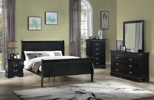 Louis Philip Black Bed - WCC Furniture & Mattress Center Lafayette & Lake Charles