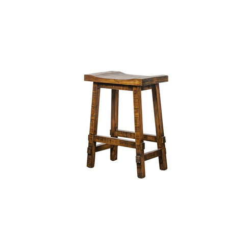 Louisiana Tobacco Saddle Stool - WCC Furniture & Mattress Center Lafayette & Lake Charles