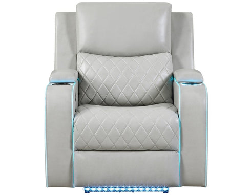 Luna Ice Power Recliner w/ Bluetooth Audio - WCC Furniture & Mattress Center Lafayette & Lake Charles