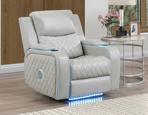 Luna Ice Power Recliner w/ Bluetooth Audio - WCC Furniture & Mattress Center Lafayette & Lake Charles
