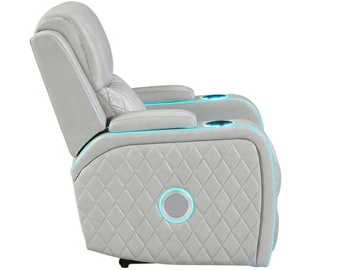 Luna Ice Power Recliner w/ Bluetooth Audio - WCC Furniture & Mattress Center Lafayette & Lake Charles