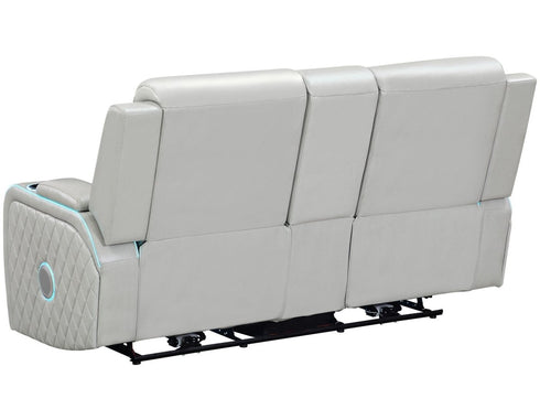 Luna Ice Power Reclining Loveseat w/ Console & Bluetooth Audio - WCC Furniture & Mattress Center Lafayette & Lake Charles