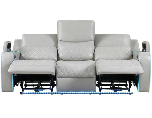 Luna Ice Power Reclining Sofa w/ DDT & Bluetooth Audio - WCC Furniture & Mattress Center Lafayette & Lake Charles
