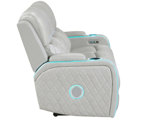 Luna Ice Power Reclining Sofa w/ DDT & Bluetooth Audio - WCC Furniture & Mattress Center Lafayette & Lake Charles