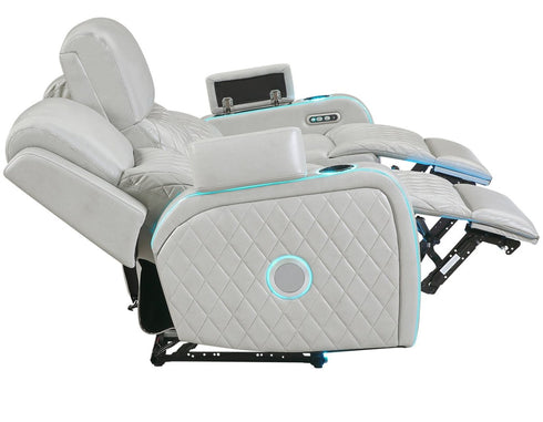 Luna Ice Power Reclining Sofa w/ DDT & Bluetooth Audio - WCC Furniture & Mattress Center Lafayette & Lake Charles