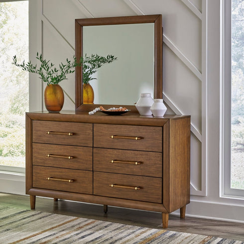 Lyncott Brown Dresser & Mirror - WCC Furniture & Mattress Center Lafayette & Lake Charles