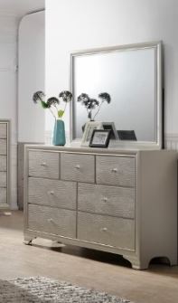 Lyssa King Bed, Dresser & Mirror - WCC Furniture & Mattress Center Lafayette & Lake Charles