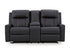 Mackmenville Carbon Reclining Loveseat w/ Console - WCC Furniture & Mattress Center Lafayette & Lake Charles