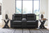 Mackmenville Carbon Reclining Loveseat w/ Console - WCC Furniture & Mattress Center Lafayette & Lake Charles