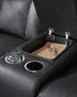 Mackmenville Carbon Reclining Loveseat w/ Console - WCC Furniture & Mattress Center Lafayette & Lake Charles