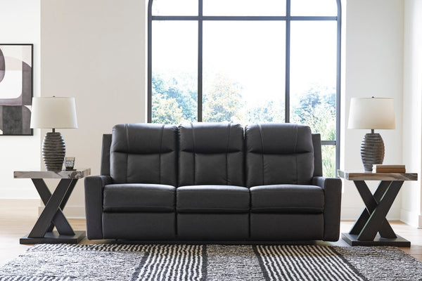 Mackmenville Carbon Reclining Sofa - WCC Furniture & Mattress Center Lafayette & Lake Charles