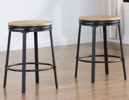 Magnolia Black/Sand 5 Piece Round Counter Height Dining Set - WCC Furniture & Mattress Center Lafayette & Lake Charles