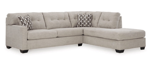 Mahoney Pebble Full Sleeper Sectional w/ RAF Chaise - WCC Furniture & Mattress Center Lafayette & Lake Charles