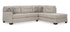 Mahoney Pebble Full Sleeper Sectional w/ RAF Chaise - WCC Furniture & Mattress Center Lafayette & Lake Charles