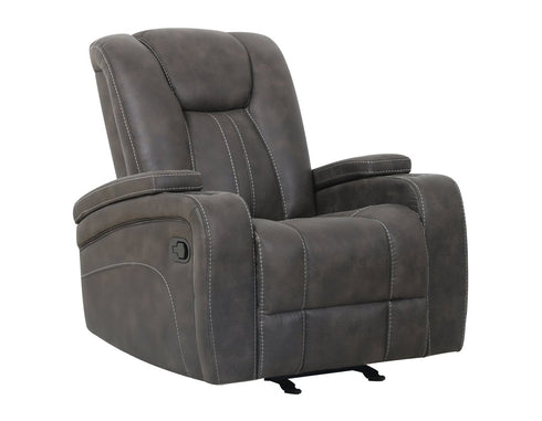 Marlow Charcoal Glider Recliner - WCC Furniture & Mattress Center Lafayette & Lake Charles