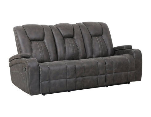 Marlow Charcoal Manual Reclining Sofa - WCC Furniture & Mattress Center Lafayette & Lake Charles