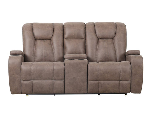 Marlow Sand Manual Reclining Loveseat w/ Console - WCC Furniture & Mattress Center Lafayette & Lake Charles