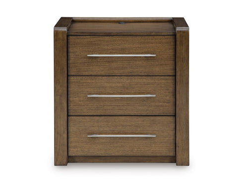 Marxmore Brown Three Drawer Nightstand - WCC Furniture & Mattress Center Lafayette & Lake Charles