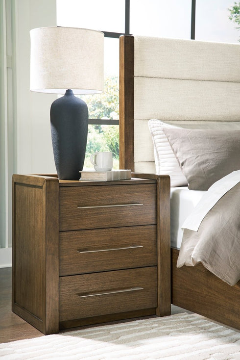 Marxmore Brown Three Drawer Nightstand - WCC Furniture & Mattress Center Lafayette & Lake Charles