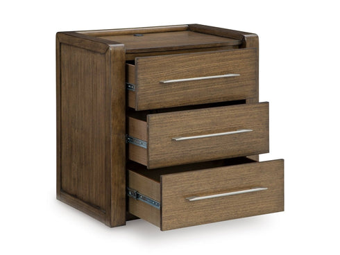 Marxmore Brown Three Drawer Nightstand - WCC Furniture & Mattress Center Lafayette & Lake Charles
