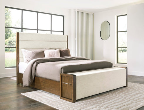 Marxmore Brown Upholstered Storage Bed - WCC Furniture & Mattress Center Lafayette & Lake Charles