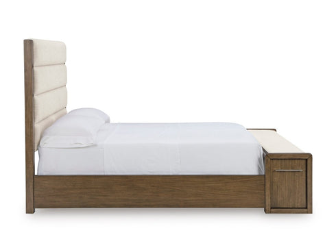 Marxmore Brown Upholstered Storage Bed - WCC Furniture & Mattress Center Lafayette & Lake Charles