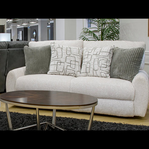 Maxwell Cream Power Reclining Sofa & Loveseat