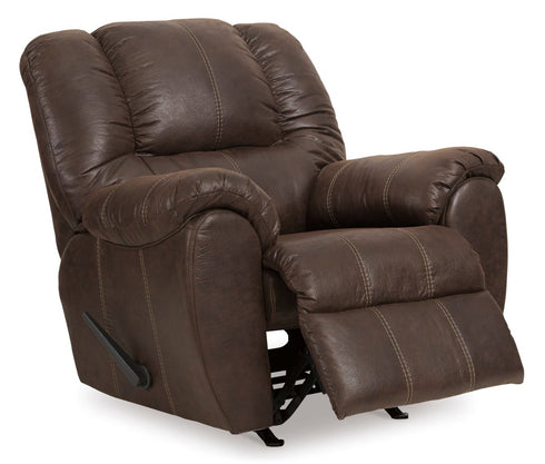 McGann Walnut Rocker Recliner - WCC Furniture & Mattress Center Lafayette & Lake Charles