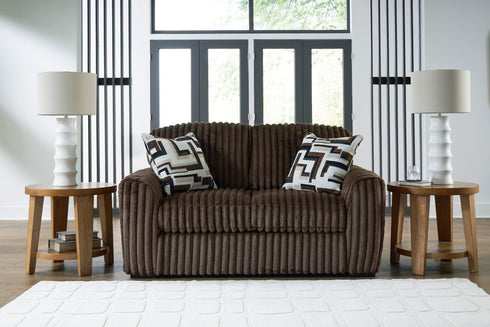 Midnight Madness Chocolate Loveseat - WCC Furniture & Mattress Center Lafayette & Lake Charles