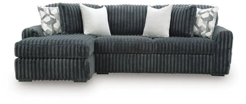 Midnight Madness Gunmetal LAF Sofa Chaise - WCC Furniture & Mattress Center Lafayette & Lake Charles