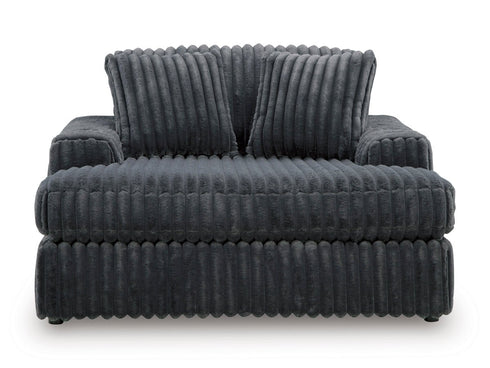 Midnight Madness Gunmetal Oversized Chaise Chair - WCC Furniture & Mattress Center Lafayette & Lake Charles